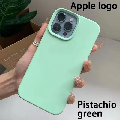 Oriģinālais oficiālā logotipa silikona korpuss iPhone 13 12 14 Pro Max korpusiem Apple iPhone 13 mini 12 11 14Pro korpusam pilns vāciņš