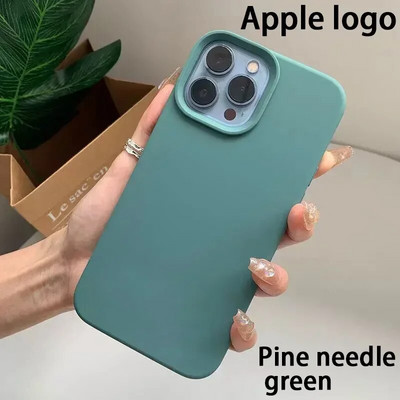 Oriģinālais oficiālā logotipa silikona korpuss iPhone 13 12 14 Pro Max korpusiem Apple iPhone 13 mini 12 11 14Pro korpusam pilns vāciņš
