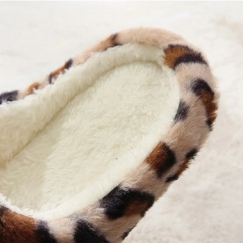 Leopard Soft Bottom Παντόφλες Σπίτι Ζεστά Παπούτσια Γυναικεία Παντόφλες Εσωτερικού δαπέδου Αντιολισθητικά Παπούτσια για Υπνοδωμάτιο Σπίτι Γυναικείες παντόφλες