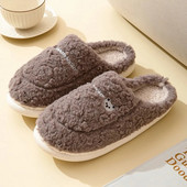 Žiemos šiltos pliušinės šlepetės Moteriški Namai Šlepetės Rudens Žiemos Kambariniai Batai Namas Plokščias Grindys Namai Minkštos Slient Šlepetės miegamajam