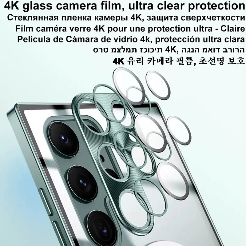 Algne juhtmevaba magnetiga kaetud kate Magsafe`i ümbrisele Samsung Galaxy S21 Fe S22 Plus S23 Ultra 4K Glass täielik kaamerakaitse