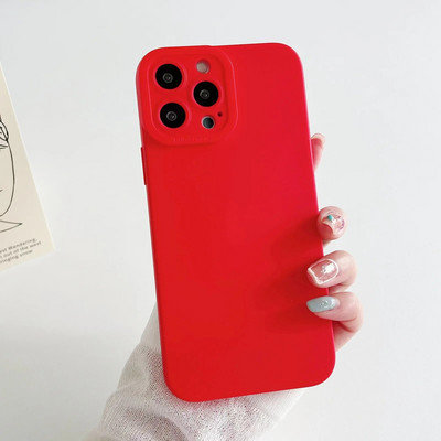 Матов силиконов калъф за телефон за iPhone 15 14 13 12 11 Pro Max Mini XR XS X 8 7 14 15 Plus SE 2020 Портектор за обектив на камера Мека корица