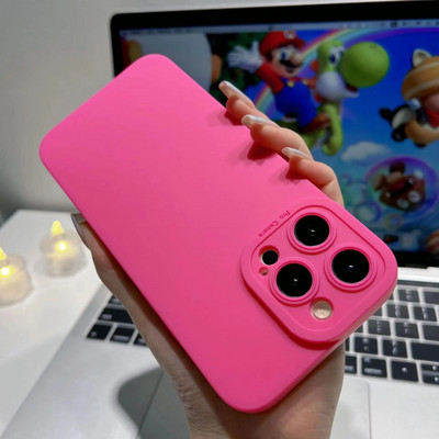 Матов силиконов калъф за телефон за iPhone 15 14 13 12 11 Pro Max Mini XR XS X 8 7 14 15 Plus SE 2020 Портектор за обектив на камера Мека корица