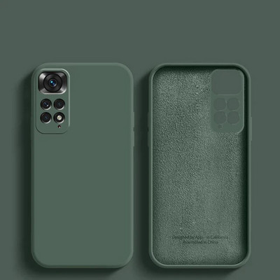 Πολυτελές πρωτότυπο μαλακό κάλυμμα υγρής σιλικόνης για XiaoMi RedMi Note 11 11s Pro 4G 10 10A 10C redmi note 12 Global Square Phone Case