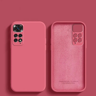 Πολυτελές πρωτότυπο μαλακό κάλυμμα υγρής σιλικόνης για XiaoMi RedMi Note 11 11s Pro 4G 10 10A 10C redmi note 12 Global Square Phone Case