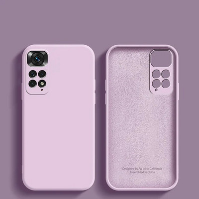 Πολυτελές πρωτότυπο μαλακό κάλυμμα υγρής σιλικόνης για XiaoMi RedMi Note 11 11s Pro 4G 10 10A 10C redmi note 12 Global Square Phone Case