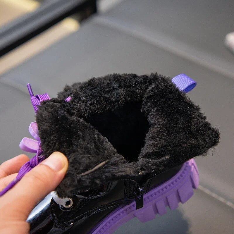 Zimske plišane dječje cipele Čizme za djevojčice Modne dječje gležnjače iz crtića za djevojčice Ležerne tenisice Neklizajuće dječje kratke čizme za snijeg