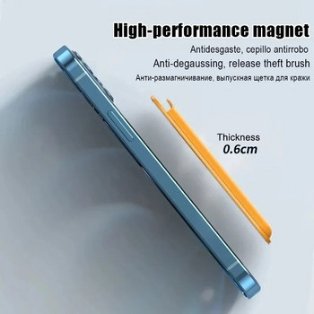 Луксозен за Magsafe магнитен кожен портфейл калъф за iPhone 13 12 11 14 Pro Max 15Pro S23 държач за карта телефон чанта капак аксесоари