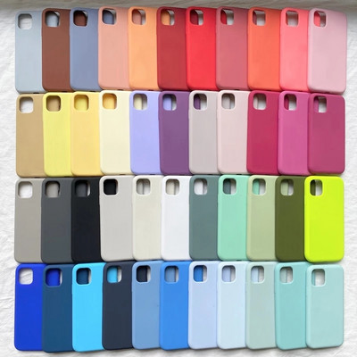 Оригинални силиконови калъфи за телефон с официално лого за iPhone 11 12 13 14 15 Pro Max за Apple iPhone 15 13 14 11 Пълен протектор