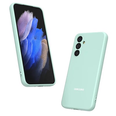 Korpuss priekš Samsung A54 A34 zīdaina silikona mīksta pieskāriena aizmugures vāciņš priekš Galaxy A 34 A 54 triecienizturīgs aizsargkoķis