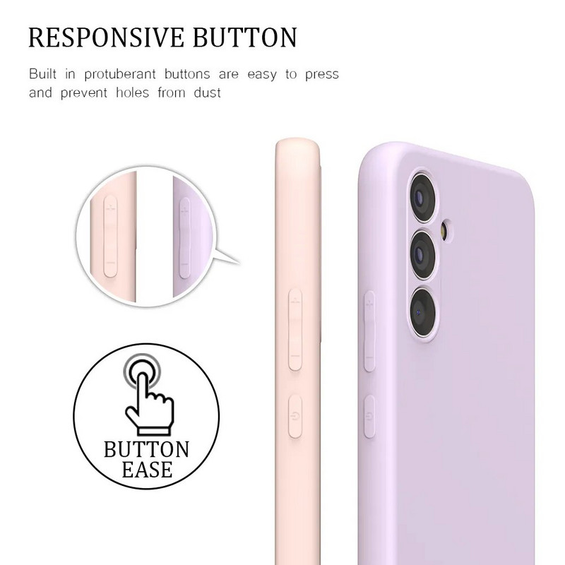 Korpuss priekš Samsung A54 A34 zīdaina silikona mīksta pieskāriena aizmugures vāciņš priekš Galaxy A 34 A 54 triecienizturīgs aizsargkoķis