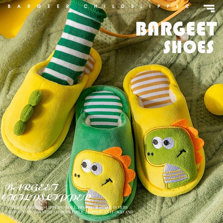 Bērnu multfilmas Dino Kažokādas Čības Mīkstas Rudens Ziemas Siltas Princeses Zēniem Meitenēm Iekštelpu Guļamistabai Kokvilnas vilnas kažokādas kurpes