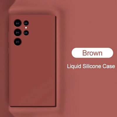 Luxus eredeti folyékony szilikon tok Samsung Galaxy S23 S20 S21 S22 Ultra S10 Plus Fe A54 A53 A52 A51 A33 A32 A71 telefontokhoz