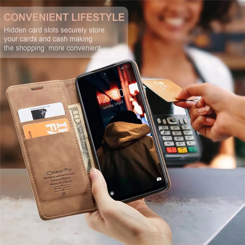 Matt bőr tok Xiaomi Mi 9T 10T 11T 12T Pro Lite 5G Redmi Note 8 9s 10 11 11S 12 Pro pénztárca flip borítóhoz Poco X5 F3 M3 Pro