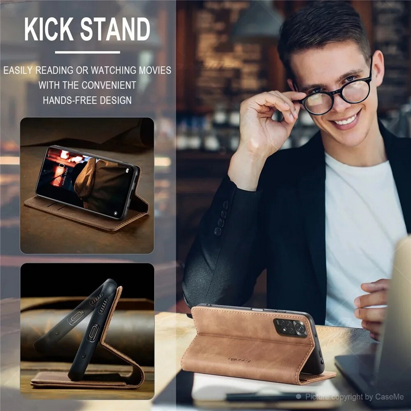 Matt bőr tok Xiaomi Mi 9T 10T 11T 12T Pro Lite 5G Redmi Note 8 9s 10 11 11S 12 Pro pénztárca flip borítóhoz Poco X5 F3 M3 Pro