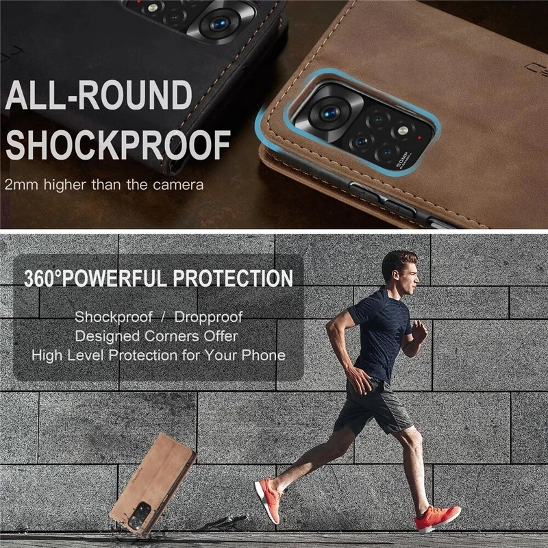 Matt bőr tok Xiaomi Mi 9T 10T 11T 12T Pro Lite 5G Redmi Note 8 9s 10 11 11S 12 Pro pénztárca flip borítóhoz Poco X5 F3 M3 Pro