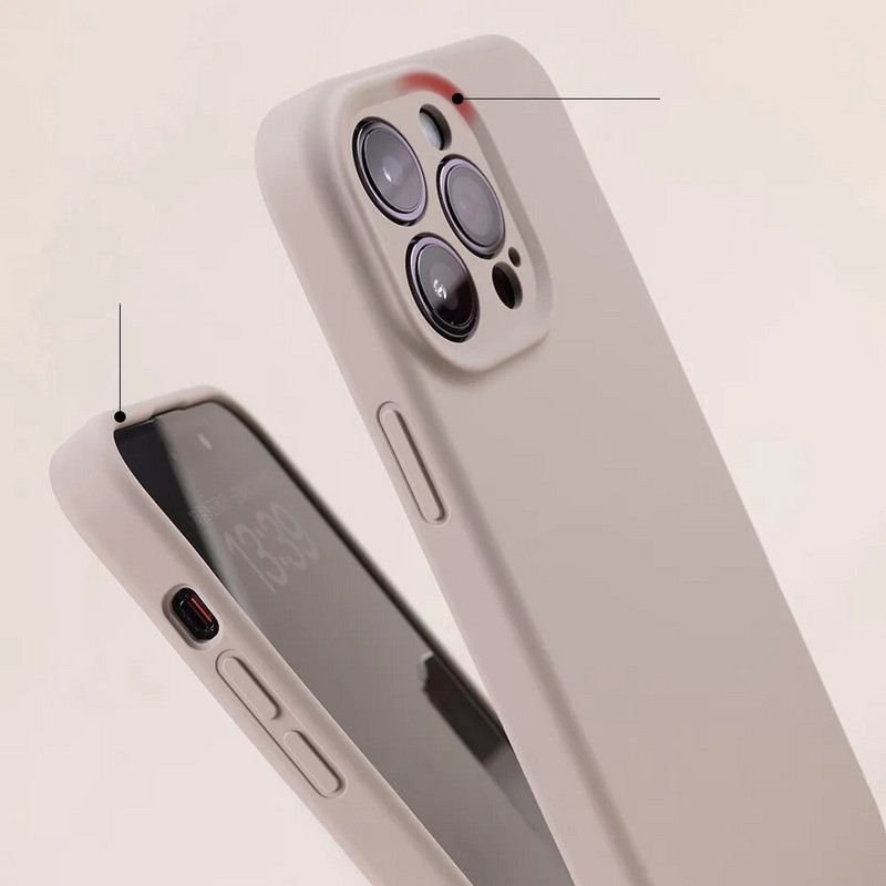 Aukštos kokybės originalus kvadratinis skystas minkštas silikoninis telefono dėklas, skirtas iPhone 15 14 11 12 13 Pro Max Plus spalvingas mados dangtelis