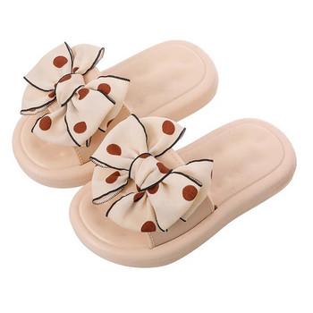 Нови детски чехли Летни сандали за момичета Бебешка панделка с възел Противоплъзгащо се горно облекло Плажни обувки за момичета с мека подметка Детски обувки