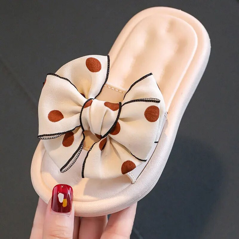 Jaunas bērnu čības vasaras meiteņu sandales Zīdaiņu bantītes mezgls Neslīdošs ārējais apģērbs mīkstas zoles meiteņu pludmales apavi Bērnu apavi