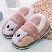 Modes Toddler Meitenes Čības Ziemas Siltas Kurpes Ikdienas Mājas Aprīkojums Zēnu Zēns Pretslīdes Zole Loafers Karikatūra Vāveres Bērnu Apavi