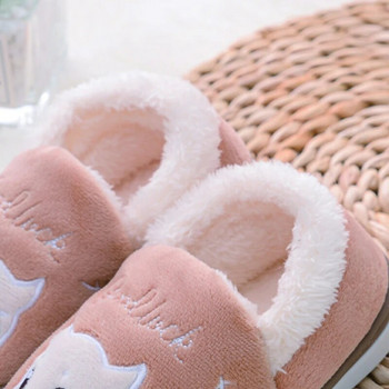Μόδα παντόφλες για μικρά κορίτσια Χειμερινά ζεστά παπούτσια Casual Home Εργαλείο για μωρό αγόρι Αντιολισθητική σόλα Loafers Cartoon Squirrel παιδικά παπούτσια