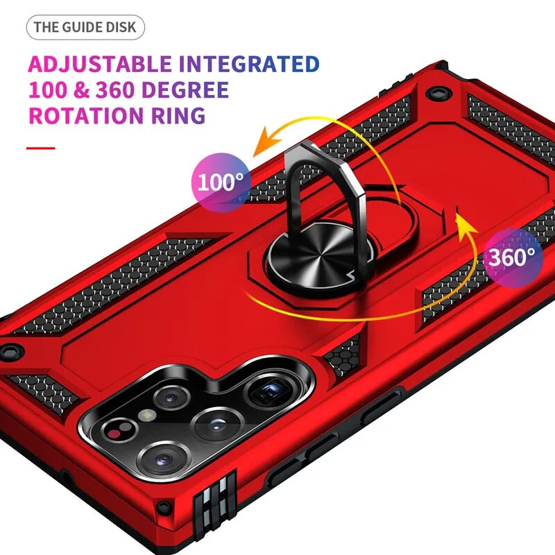 Lieljaudas triecienizturīgs bruņu apvalks Samsung Galaxy S22 S23 S21 S20 FE S9 S10 Plus Note 20 Ultra 9 10 Lite Bumpers Ring Cover