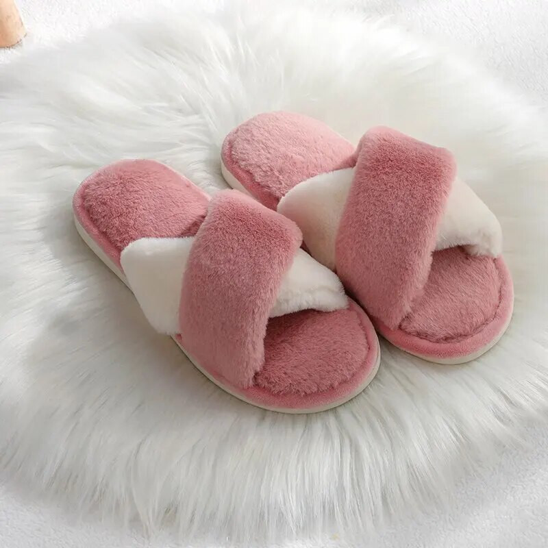 Pūkainas čības sievietēm ārpus telpām valkāt plūdmaiņas apavi rudenī un ziemā mājās mājās grīdas kokvilnas čības