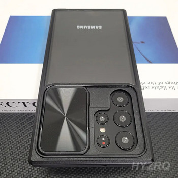 Διαφανής σκληρή θήκη slide καπάκι φακού κάμερας για Samsung Galaxy S23 22 Ultra Plus S20fe S21fe A12 Clear αντικραδασμικές θήκες καλύμματος