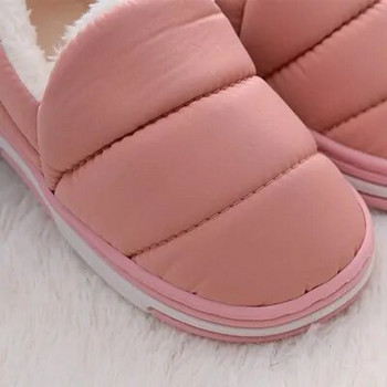 Детски памучни обувки Детски домашни чехли Момчета и момичета Бебешки сладки заешки уши Плюшена топка Удебеляване Топли домашни обувки