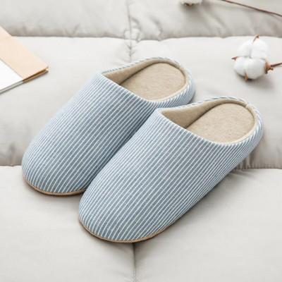 2023. gada svītrainām ziema Mājas plīša čības Sieviešu Rudens Mīkstas Siltas Kokvilnas Kurpes Neslīdošas Vīriešu Slaidi Māja Iekštelpu Plakanie Kurpes Guļamistaba