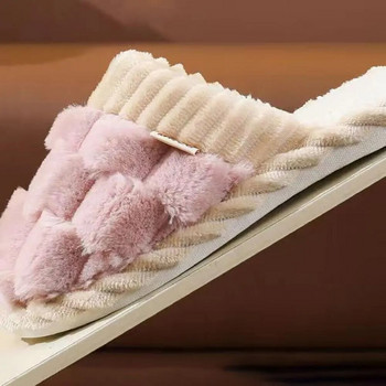 Βαμβακερές παντόφλες για φθινοπωρινά χειμωνιάτικα οικιακά ζευγάρια Χοντρό κάτω αντιολισθητικό Ζεστές βελούδινες βαμβακερές παντόφλες για εσωτερική χρήση Unisex