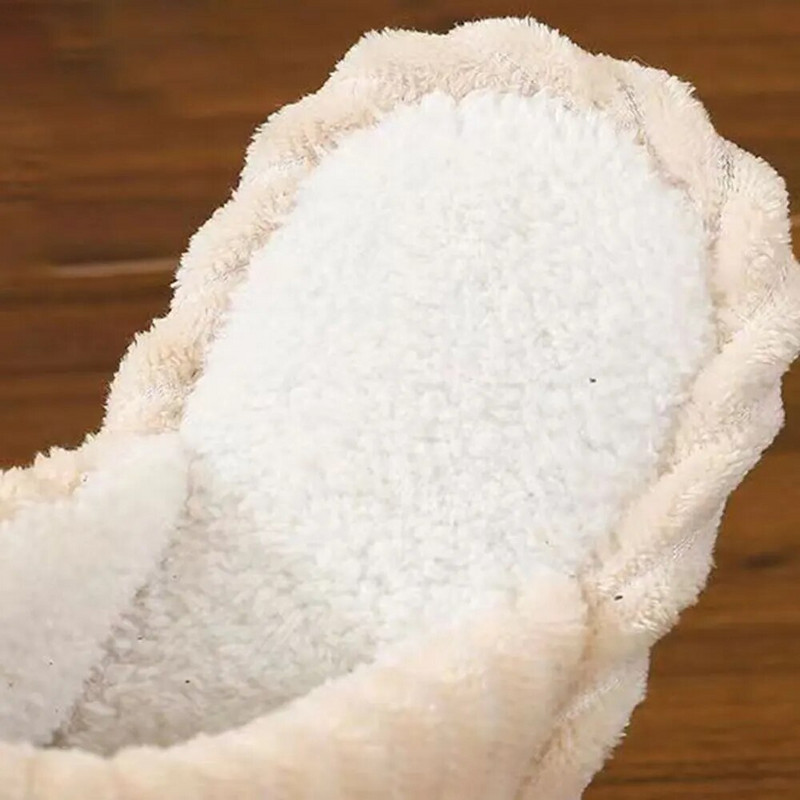 Kokvilnas čības rudens ziemas mājsaimniecībai pāriem ar biezu apakšu pret slīdēšanu siltas plīša kokvilnas čības lietošanai iekštelpās unisex