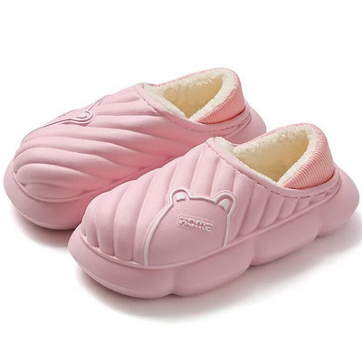 Vīriešu sieviešu ziemas čības biezas zoles Mājas plīša vīrieši ūdensizturīgi Eva kokvilnas čības mīļotāji lācis mājsaimniecības kokvilnas čības apavi