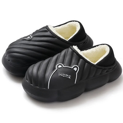 Vīriešu sieviešu ziemas čības biezas zoles Mājas plīša vīrieši ūdensizturīgi Eva kokvilnas čības mīļotāji lācis mājsaimniecības kokvilnas čības apavi
