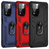 Αντικραδασμική θήκη προφυλακτήρα Armor για Xiaomi Redmi Note 12 11 11S 10 9 Pro Max 11T 10T 11A 12C 10C 10S 5G A1 X4 X5 Μεταλλικό κάλυμμα δαχτυλιδιού