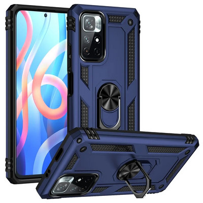 Αντικραδασμική θήκη προφυλακτήρα Armor για Xiaomi Redmi Note 12 11 11S 10 9 Pro Max 11T 10T 11A 12C 10C 10S 5G A1 X4 X5 Μεταλλικό κάλυμμα δαχτυλιδιού
