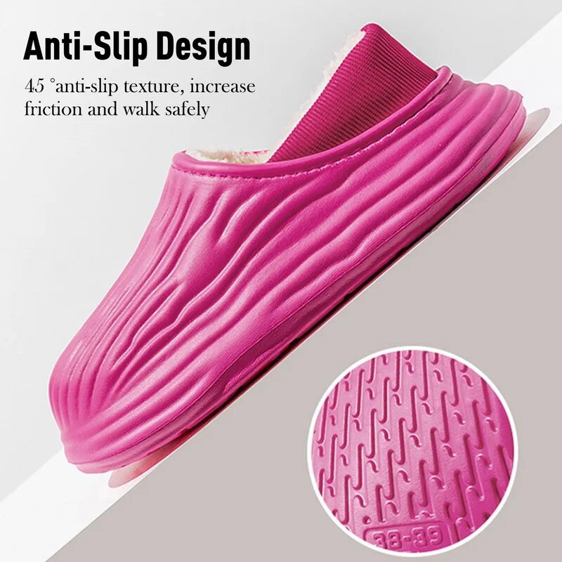 2023 téli papucsok férfi kültéri vízálló meleg tornacipő női beltéri plüss otthoni lábbeli vastag platós csúszásmentes cipő