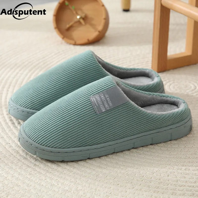 New Special Indoor Slippers Women Men Winter Thick Sole House Warm Couples Home Non-Slip Large Size Men`S Cotton Slippers Winter