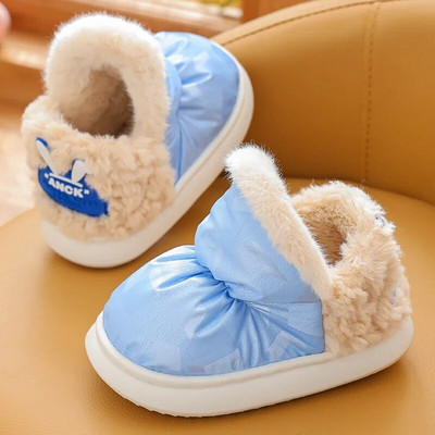 Jauni modes ietīšanas papēži bērniem ūdensnecaurlaidīgi plīša čības bērniem mīksta zole neslīdoša ziemas silta mazuļa meitene zēni mājas kokvilnas apavi