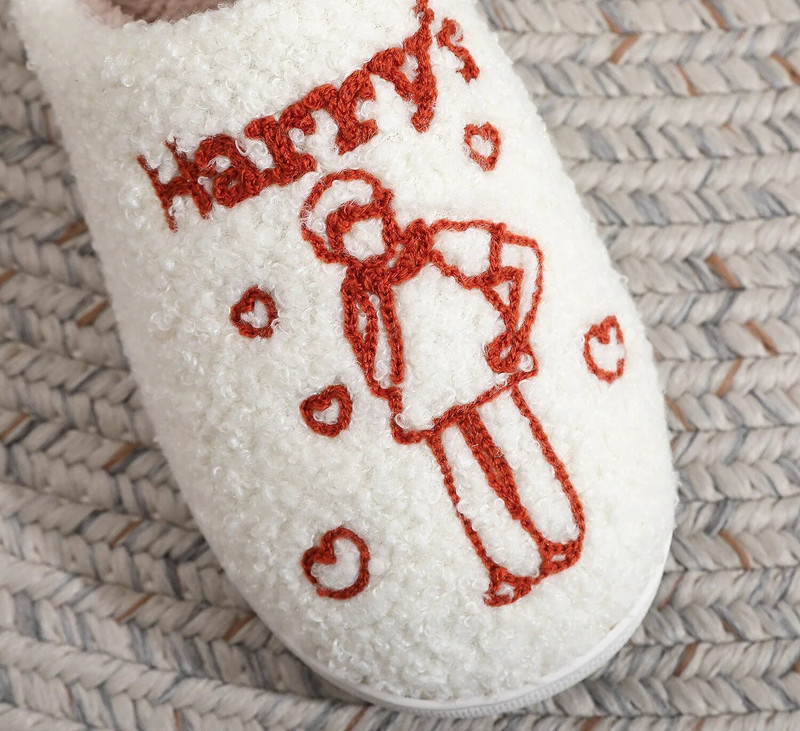 Modes burtu kokvilnas čības, ziemas sieviešu kokvilnas čības, Ziemassvētku kokvilnas čības, ziemas pūkainas čības iekštelpām pāriem