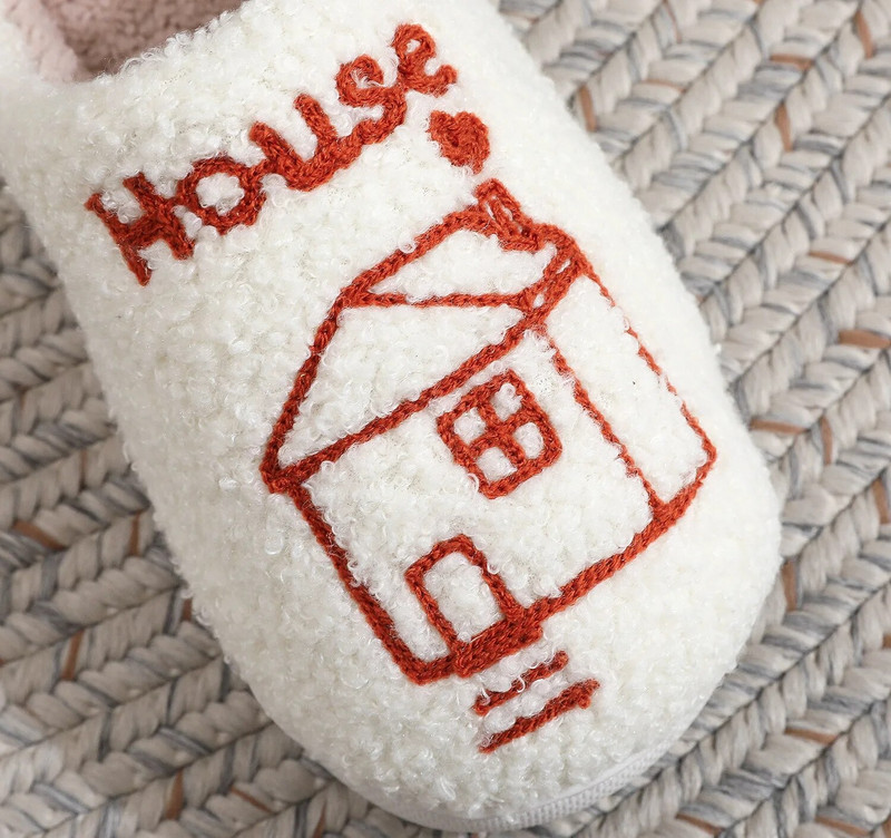 Modes burtu kokvilnas čības, ziemas sieviešu kokvilnas čības, Ziemassvētku kokvilnas čības, ziemas pūkainas čības iekštelpām pāriem