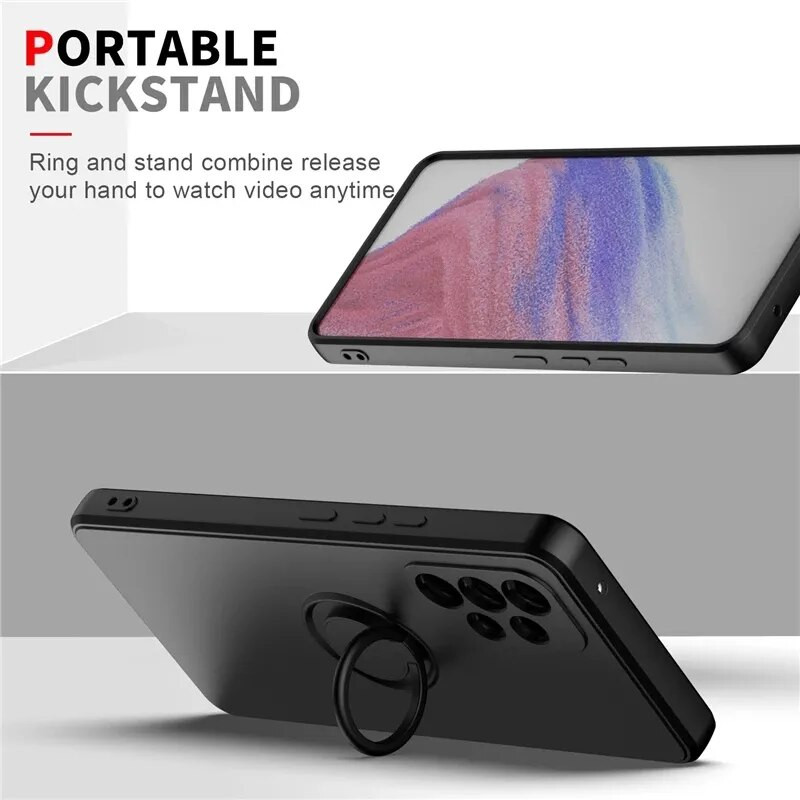 Silikonska maska za držač prstena za Samsung Galaxy Note 10 20 S21 S23 Ultra S10 S9 Plus S20 FE S10E S22 5G Soft Liquid Cover