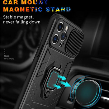 Θήκη τηλεφώνου Armor Αντικραδασμική για iPhone 13 Pro Max 12 11 Pro XR XS Max X 7 8 Plus 14 Pro Προστατευτική θήκη δαχτυλιδιού κάμερας