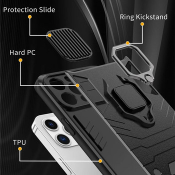 Θήκη τηλεφώνου Armor Αντικραδασμική για iPhone 13 Pro Max 12 11 Pro XR XS Max X 7 8 Plus 14 Pro Προστατευτική θήκη δαχτυλιδιού κάμερας