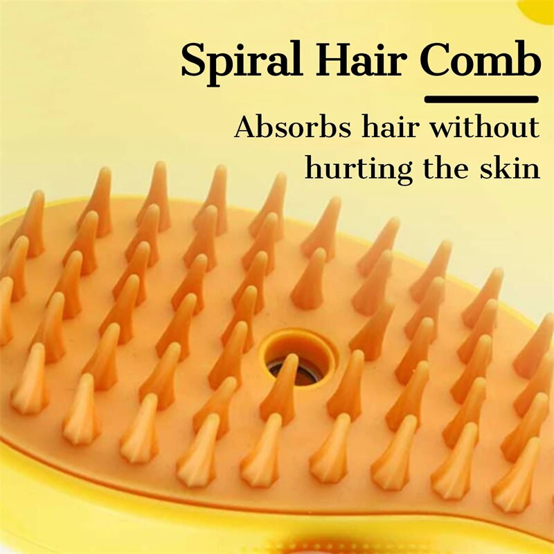 Гребен за подстригване на котки и кучета с електрически спрей Воден спрей Мека силиконова четка за депилация Коте Четка за баня за домашни любимци Консумативи за подстригване