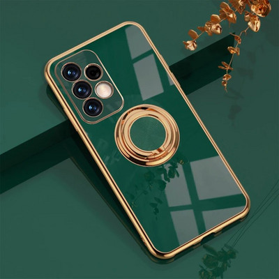 KEYSION Plating Case Samsung A72 A52 A73 A53 A33 A54 A34 A14 Rõngas telefoni kaas Galaxy S22 S23 Ultra S21 FE S20+ Note 20 jaoks