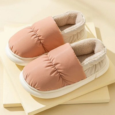 Naiste talvised soojad pehmed puuvillased sussid, paksu põhjaga libisemiskindlad veekindlad kodusussid naistele siseruumides ja vabaajajalatsid