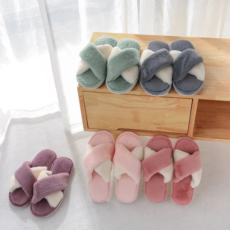 Karvased sussid, naiste õues kandmine, tõusulaine jalatsid sügis-talv Kodu, põrand, puuvillased sussid