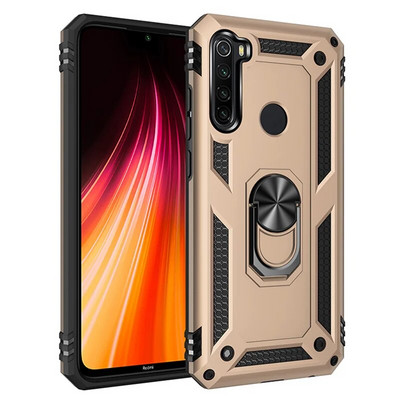 Xiaomi Redmi Note 8T 7 8 Pro Case Luxury Armor triecienizturīgajam tālruņa korpusam Redmi 7 8 7A 8A automašīnas magnētiskā gredzena turētāja aizmugurējam vāciņam