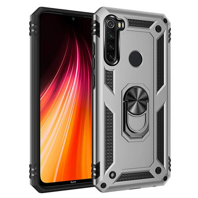 Xiaomi Redmi Note 8T 7 8 Pro Case Luxury Armor triecienizturīgajam tālruņa korpusam Redmi 7 8 7A 8A automašīnas magnētiskā gredzena turētāja aizmugurējam vāciņam